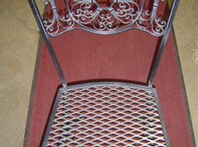 Wrought Iron Chair Finished with New Heavy Mesh Bottom